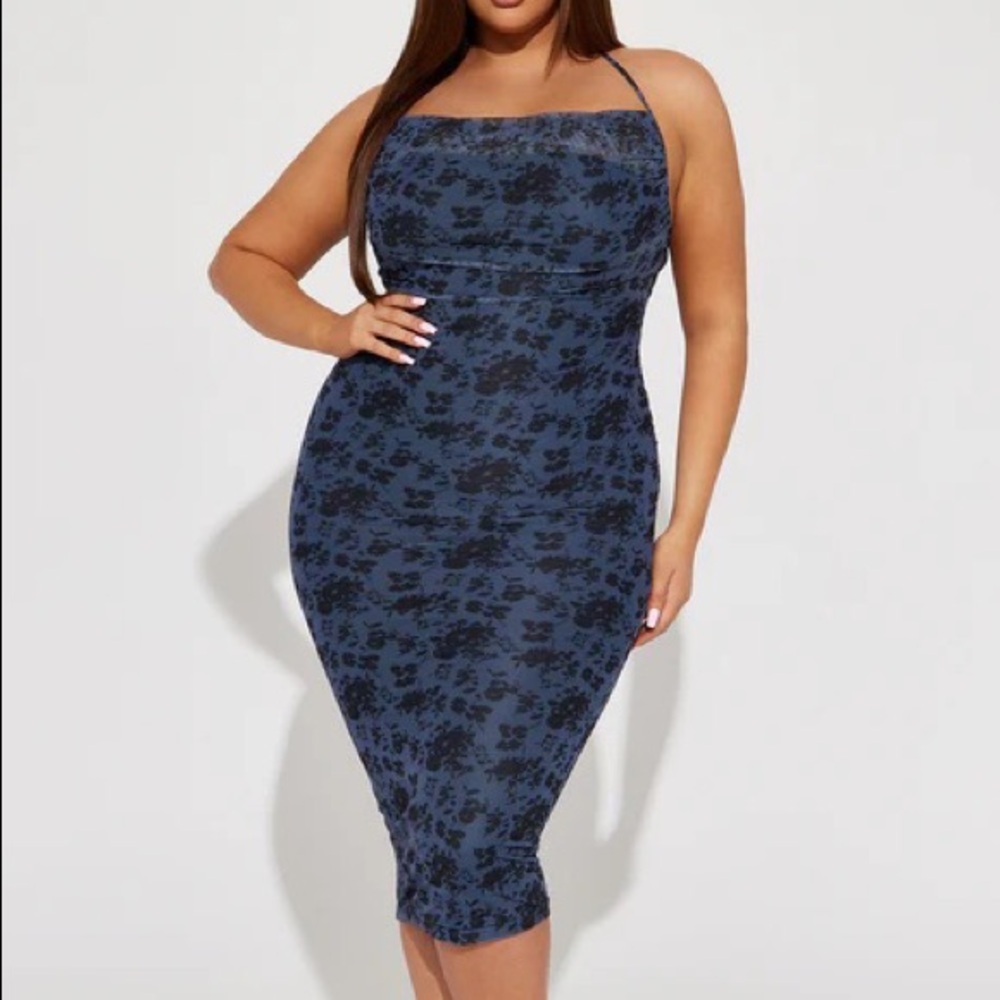 Dark Blue Mesh Dress
